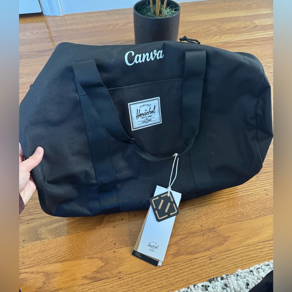 Brand New - Herschel Supply Company Black Duffel Gym Bag